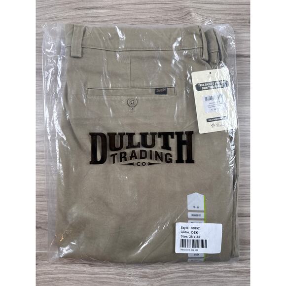 Duluth Men’s DuluthFlex Ballroom Relaxed Fit Pleated Khakis 38 x 34 - Picture 1 of 6